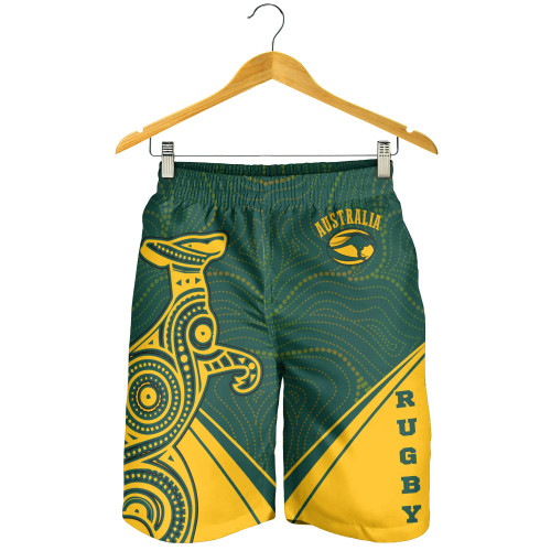 Australia Rugby Men Shorts - Australian Rugby Kangaroo & Aboriginal Patterns