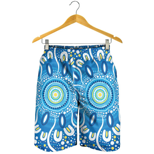 Australia Men Shorts - Aboriginal Art In Spring Style