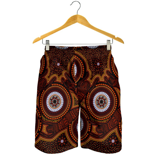 Australia Aboriginal Men Shorts - Aboriginal Human Dot Painting Art