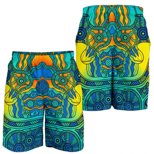 Australia Aboriginal Men Shorts - Indigenous Dot Painting Art Australia Aboriginal Men Shorts - Indigenous Dot Painting Art