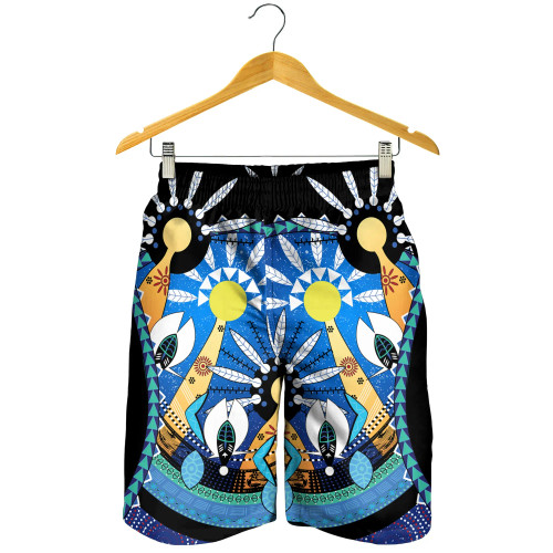 Australia Torres Strait Men Shorts - Dhari Mask In Plam Tree Australia Torres Strait Men Shorts - Dhari Mask In Plam Tree