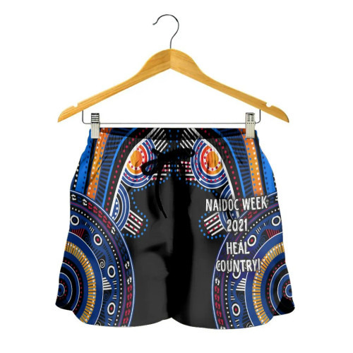 Australia Naidoc Week 2021 Women Shorts - Heal Country Australia Naidoc Week 2021 Women Shorts - Heal Country