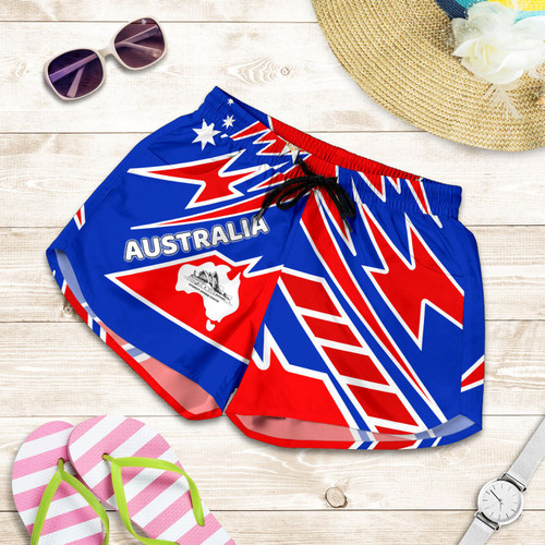 Australia Women Shorts Women - Australia Flag Color And Coat Of Arm Australia Women Shorts Women - Australia Flag Color And Coat Of Arm