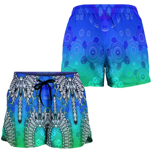 Australia Women Shorts - Turtle With Dhari Mask Ver 02 Australia Women Shorts - Turtle With Dhari Mask Ver 02