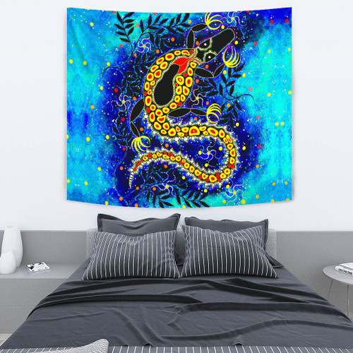 Australia Aboriginal Tapestry - Indigenous Crocodile Australia Aboriginal Tapestry - Indigenous Crocodile