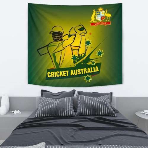Australia Cricket Tapestry - Australian Cricket National Color