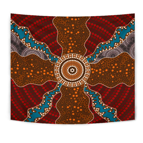 Australia Aboriginal Tapestry - Aboriginal Patterns Ver04