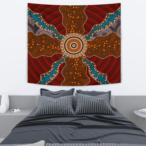 Australia Aboriginal Tapestry - Aboriginal Patterns Ver04