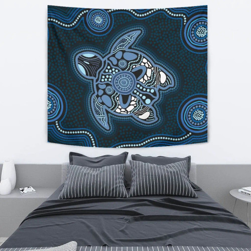 Australia Aboriginal Tapestry - Indigenous Turtle Ver04 Australia Aboriginal Tapestry - Indigenous Turtle Ver04