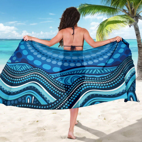 Australia Aboriginal Sarong - Blue Sun