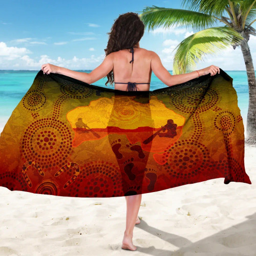 Australia Aboriginal Sarong - Australian Map with Indigenous Color Australia Aboriginal Sarong - Australian Map with Indigenous Color