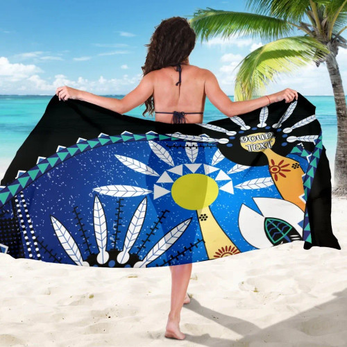 [Custom] Australia Torres Strait Sarong - Dhari Mask In Palm Tree