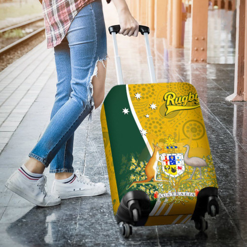 Australia Luggage Cover - Australia Coat Of Arm In Rugby Style Australia Luggage Cover - Australia Coat Of Arm In Rugby Style