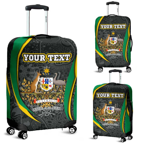 [Custom] Australia Luggage Cover - Australia Coat of Arms Aussie Spirit (Green)