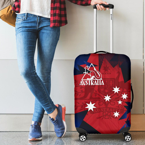 Australia Luggage Cover - Kangaroo Symbol Australian Coat Of Arms Australia Luggage Cover - Kangaroo Symbol Australian Coat Of Arms