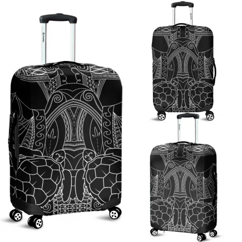 Australia Aboriginal Luggage Cover (White) - Torres and Turtle Australia Aboriginal Luggage Cover (White) - Torres and Turtle