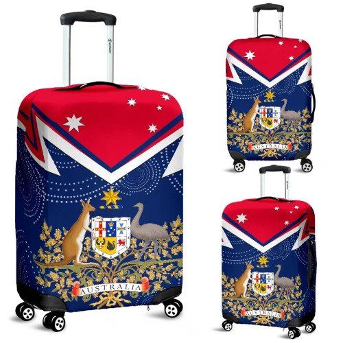 Australia Luggage Cover - Australian Coat Of Arms Flag Color Australia Luggage Cover - Australian Coat Of Arms Flag Color