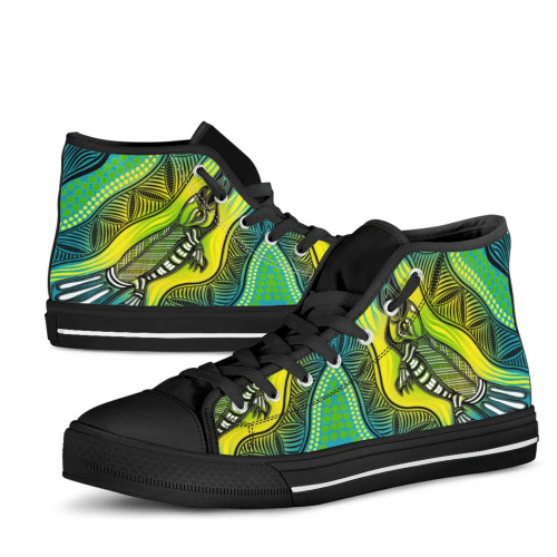 Australia High Top Canvas Shoes - Aboriginal Platypus Australia High Top Canvas Shoes - Aboriginal Platypus