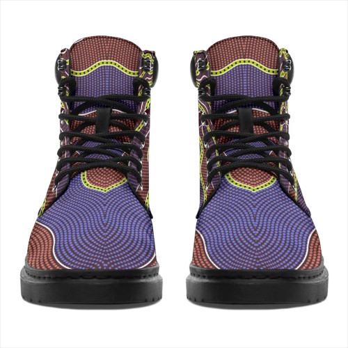 Australia Aboriginal All Season Boots - Koala Patterns Sun Dot Painting