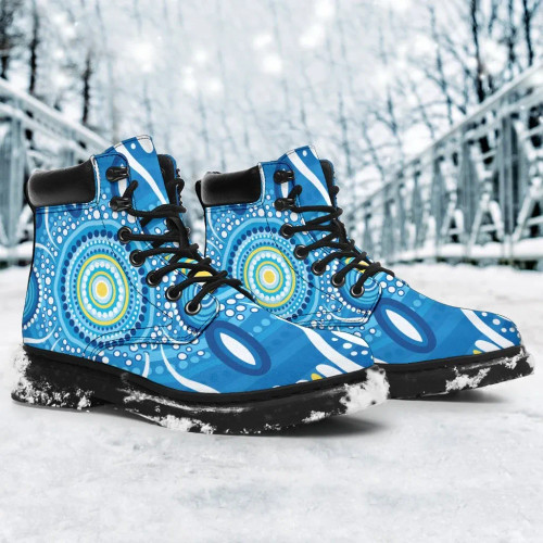 Australia Aboriginal All Season Boots - Indigenous Dot Painting Patterns Australia Aboriginal All Season Boots - Indigenous Dot Painting Patterns