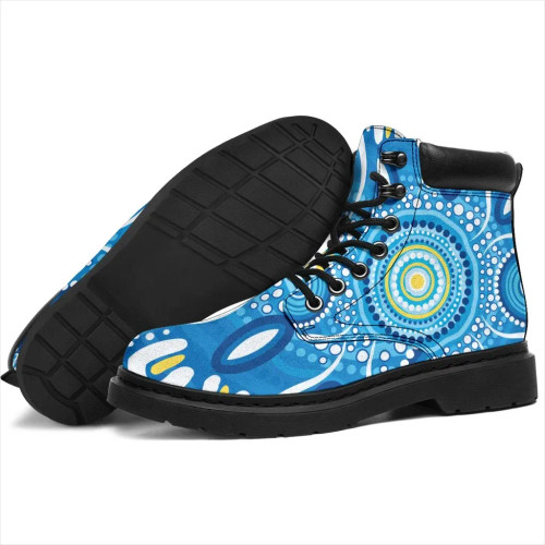 Australia Aboriginal All Season Boots - Indigenous Dot Painting Patterns Australia Aboriginal All Season Boots - Indigenous Dot Painting Patterns