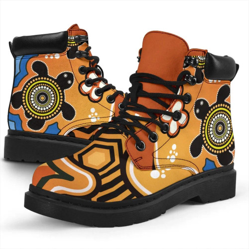 Australia Aboriginal All Season Boots - Indigenous Art Patterns Ver04