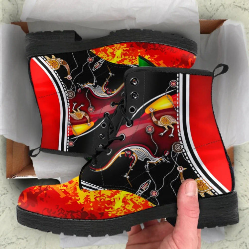 Australia Indigenous Leather Boots - Naidoc Week Always Will Be