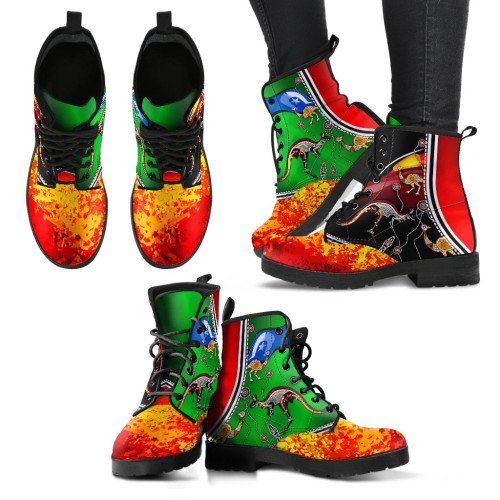 Australia Indigenous Leather Boots - Naidoc Week Always Will Be Australia Indigenous Leather Boots - Naidoc Week Always Will Be