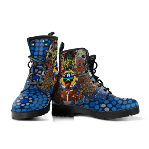 [Custom] Australia The Land Owns Us Leather Boots