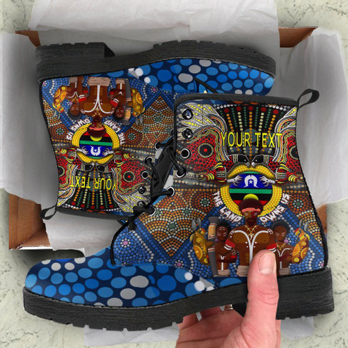 [Custom] Australia The Land Owns Us Leather Boots