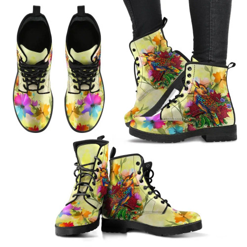 Australia Leather Boots - Australia Kookaburra With Waratah Australia Leather Boots - Australia Kookaburra With Waratah