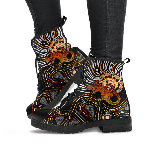 Australia Leather Boots - Lizard Sunshine