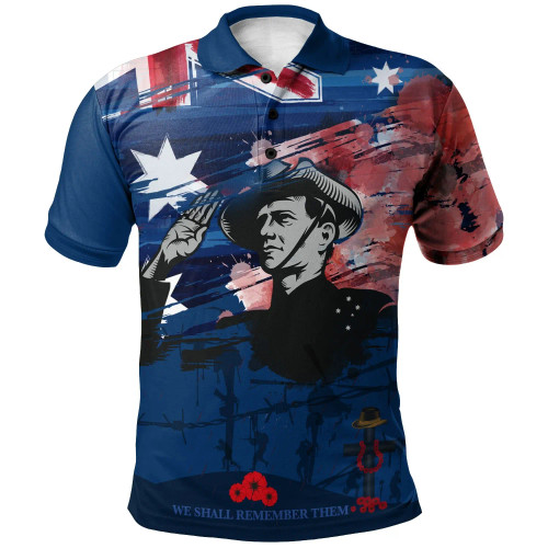 Australia Anzac Day Polo Shirt - We Shall Remember Them