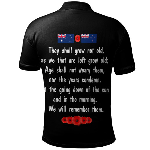 Australia Anzac Polo Shirt - Lest We Forget 2D Style (White)2 Australia Anzac Polo Shirt - Lest We Forget 2D Style (White)2