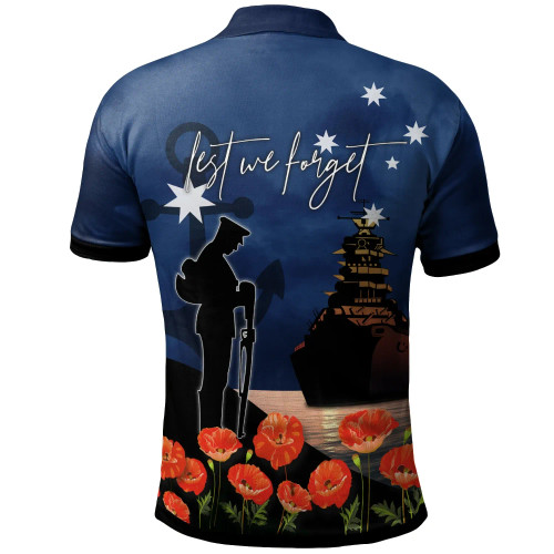 Australia Anzac Polo Shirt - Australian Navy Anzac (Blue)