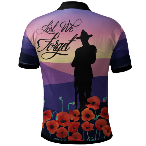 Australia Anzac Day Polo Shirt - Lest We Forget ver3-2 Australia Anzac Day Polo Shirt - Lest We Forget ver3-2