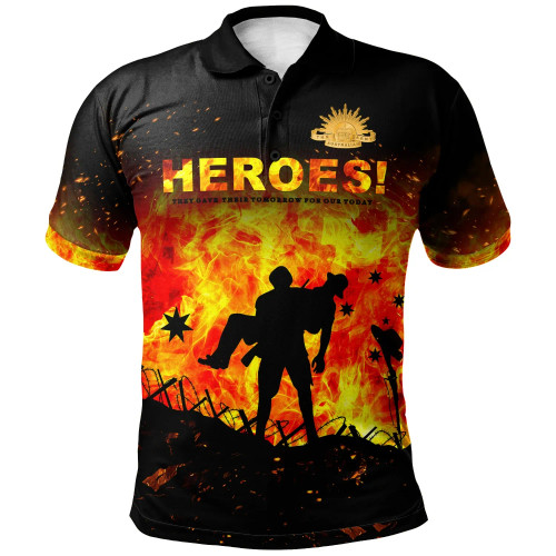 Australia Anzac Day Polo Shirt - Anzac Heroes