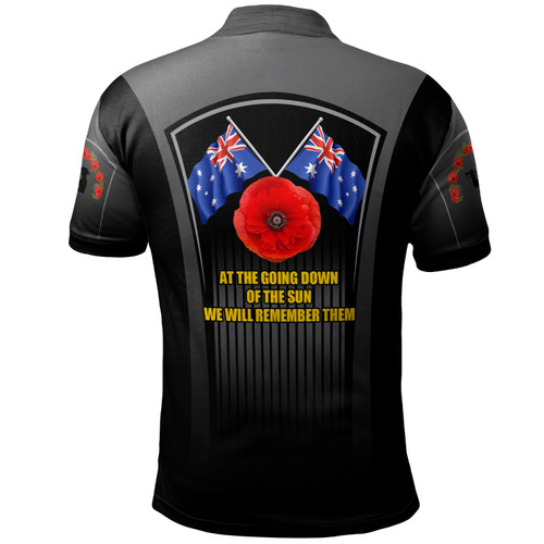 Australia Anzac Remembrance Custom Polo Shirt - Lest We Forget Poppy Flower Symbol2 Australia Anzac Remembrance Custom Polo Shirt - Lest We Forget Poppy Flower Symbol2