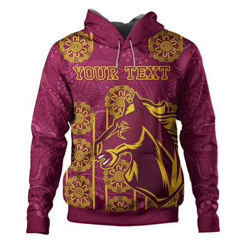 Brisbane Broncos Hoodie - Custom Indigenous Broncos Hoodie Brisbane Broncos Hoodie - Custom Indigenous Broncos Hoodie