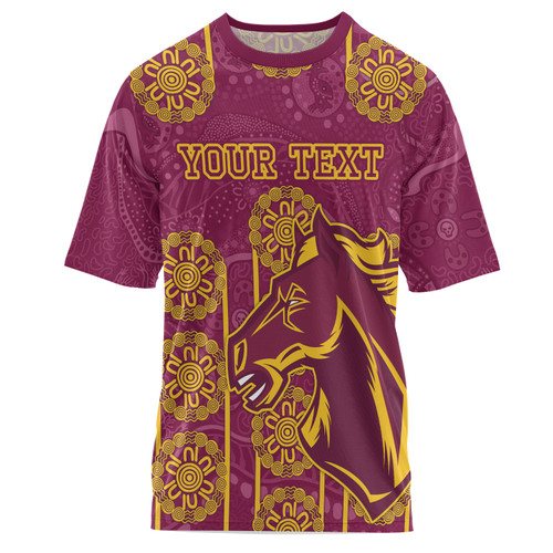 Brisbane Broncos T-shirt - Custom Indigenous Broncos T-shirt Brisbane Broncos T-shirt - Custom Indigenous Broncos T-shirt