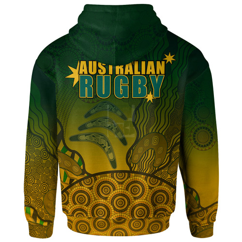 Wallabies Rugby Hoodie - Aboriginal Inspired Australian Hoodie Wallabies Rugby Hoodie - Aboriginal Inspired Australian Hoodie