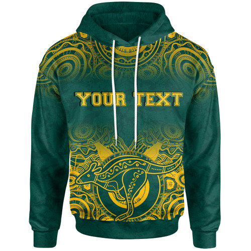 Wallabies Rugby Hoodie - Custom Aboriginal Inspired Wallabies Kangaroo Hoodie Wallabies Rugby Hoodie - Custom Aboriginal Inspired Wallabies Kangaroo Hoodie