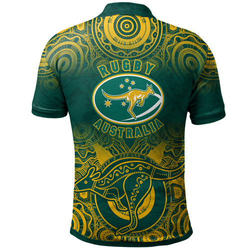 Wallabies Rugby Polo Shirt - Custom Aboriginal Inspired Wallabies Kangaroo Polo Shirt Wallabies Rugby Polo Shirt - Custom Aboriginal Inspired Wallabies Kangaroo Polo Shirt