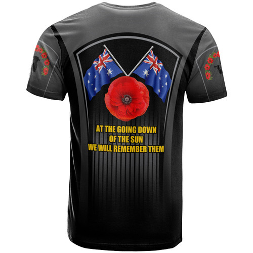 Australia Anzac Remembrance T-Shirt Lest We Forget Poppy Flower Symbol2 Australia Anzac Remembrance T-Shirt Lest We Forget Poppy Flower Symbol2