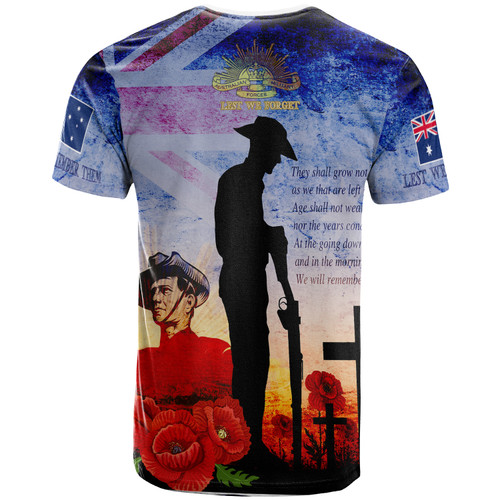 Australia Anzac T-Shirt - Anzac Lest We Forget The Australian Army Australia Anzac T-Shirt - Anzac Lest We Forget The Australian Army