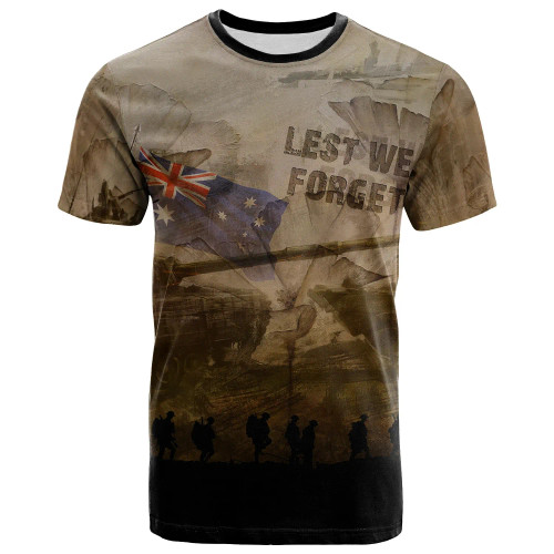 Australia Anzac Day T-Shirt Lest We Forget Vintage Style
