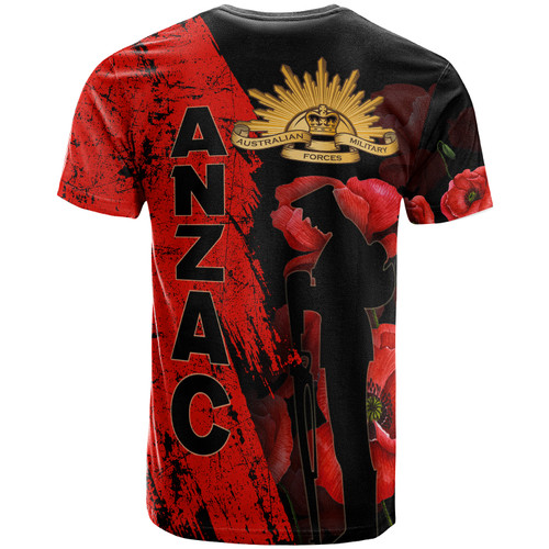 Australia Anzac T-shirt - Anzac Poppy2 Australia Anzac T-shirt - Anzac Poppy2