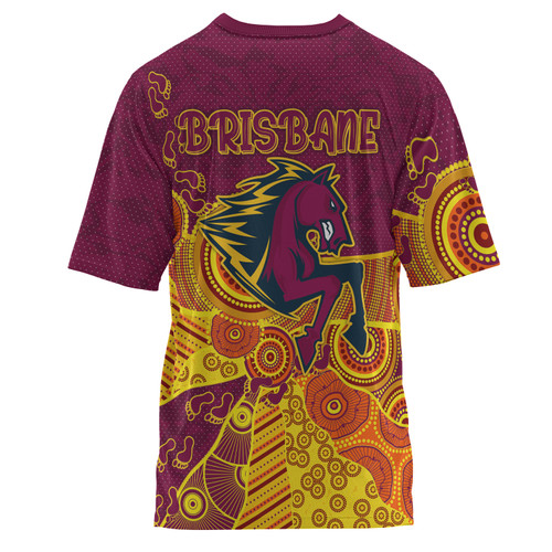 Brisbane Brisbane Broncos T-shirt - Custom Indigenous Broncos Footprints T-shirt Brisbane Brisbane Broncos T-shirt - Custom Indigenous Broncos Footprints T-shirt
