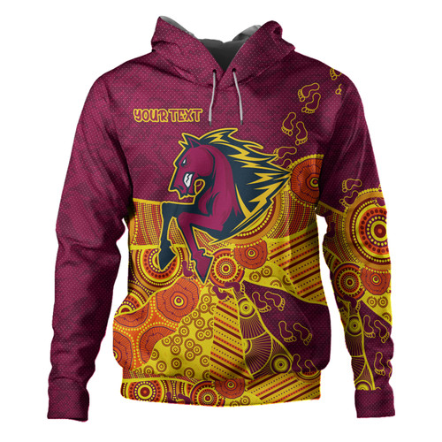Brisbane Broncos Hoodie - Custom Indigenous Broncos Footprints Hoodie Brisbane Broncos Hoodie - Custom Indigenous Broncos Footprints Hoodie