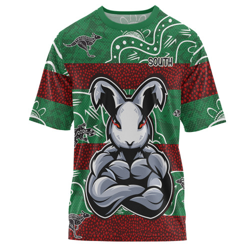 South Sydney Rabbitohs T-shirt - Custom Indigenous Super BunniesT-shirt